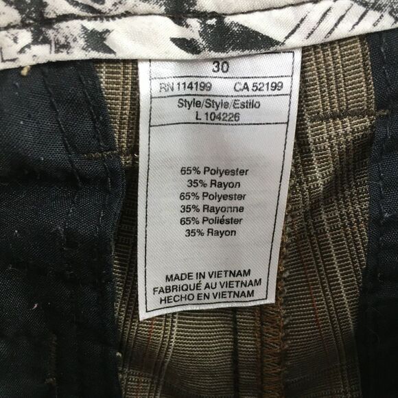 Volcom Shorts Mens 30 Bermuda Flat Front Brown Casual‎ Adult Skate - Picture 7 of 7